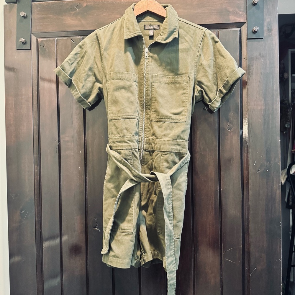 Aqua Olive Green Cotton Garment